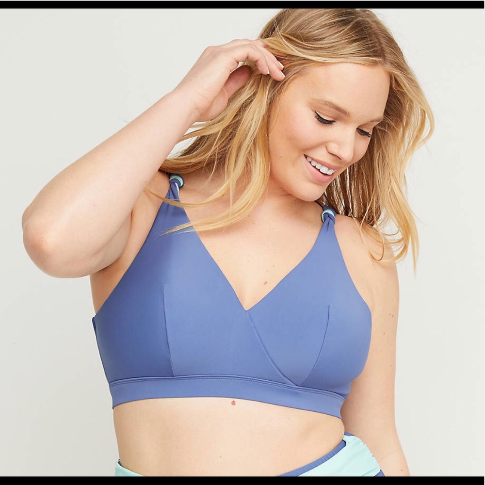 Lane Bryant Cacique Swim Triangle Bikini Top